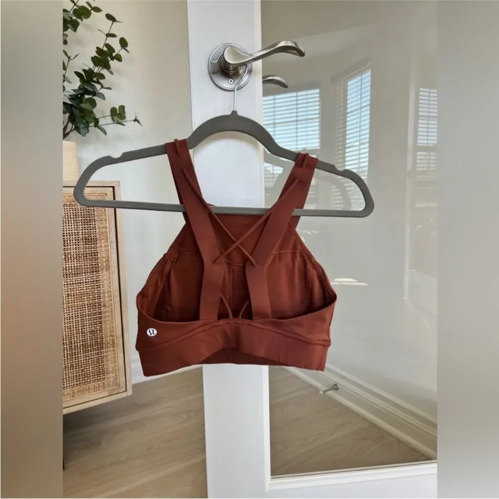 Lululemon Size 2 W2CNUS Strong at Heart Bra Medium Support Ancient Copper